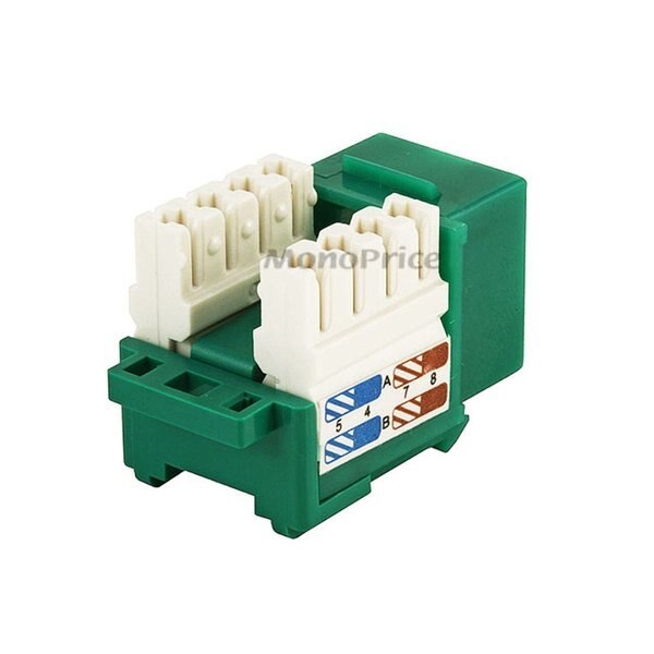 Datacom Jack, Cat6, Punch Down, Green