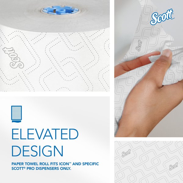 Pro High-Capacity Hard Roll Towels for Blue Core Dispensers, White, (700'/Roll, 6 Rolls/Case)