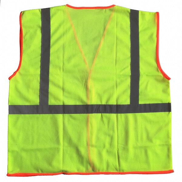 High-Visibility Vest, ANSI Class 1, U-Block, Mesh Polyester, Hook-and-Loop, Lime, Size S/M