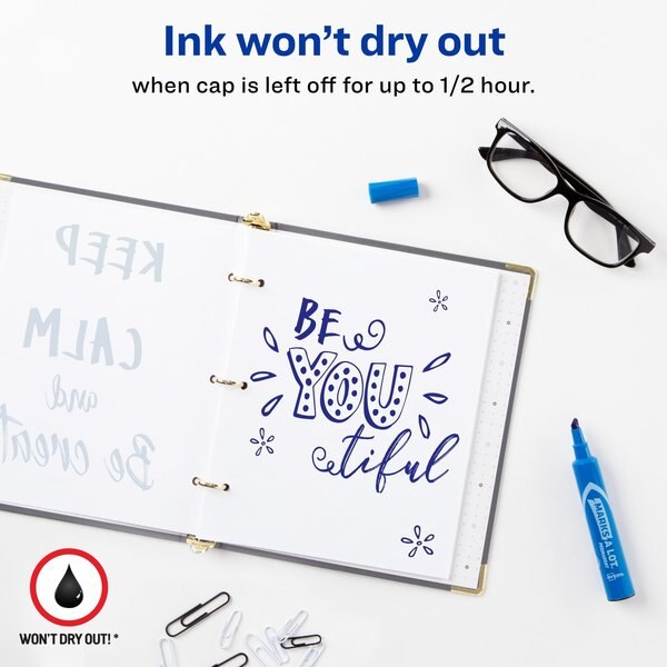 Desk-Style Permanent Marker, Chisel Tip, Blue