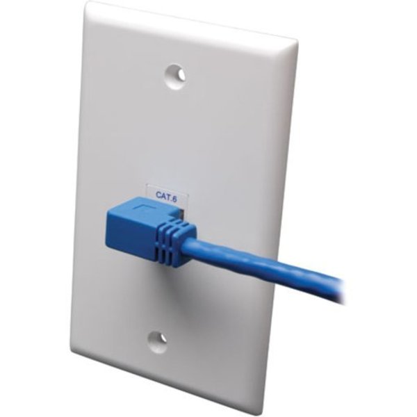 Cat6 Cable, Right Angle, RJ45, M/M, Blue, 5ft