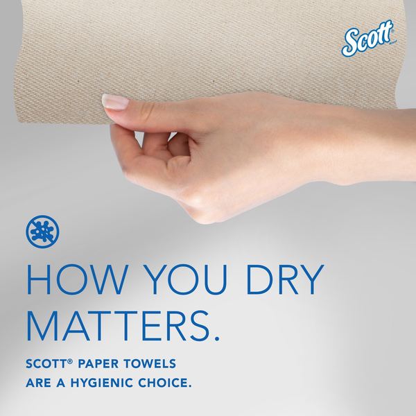 Essential 100% Recycled Brown Hard Roll Towels for Purple Core Dispensers, (700'/Roll, 6 Rolls/Case)
