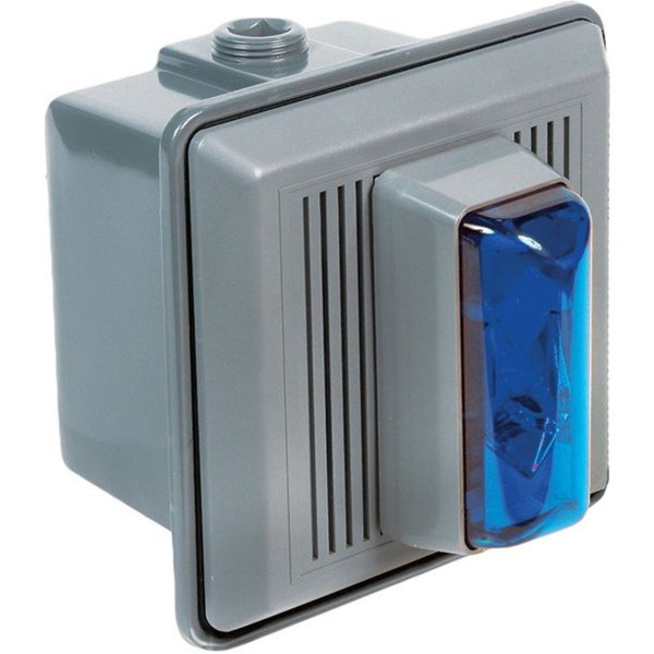 Horn Strobe, Blue, 120VAC