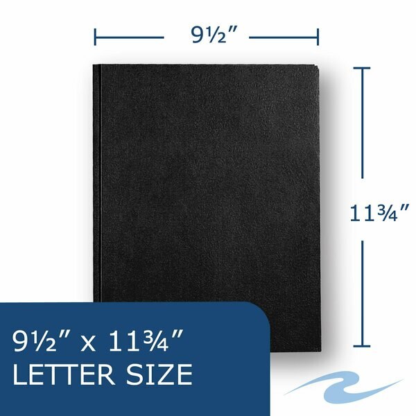Case of Black Pocket Folders w/Prongs, 11.75