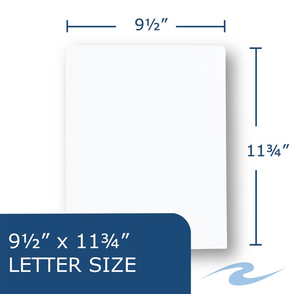 Case of White Pocket Folders w/Prongs, 11.75