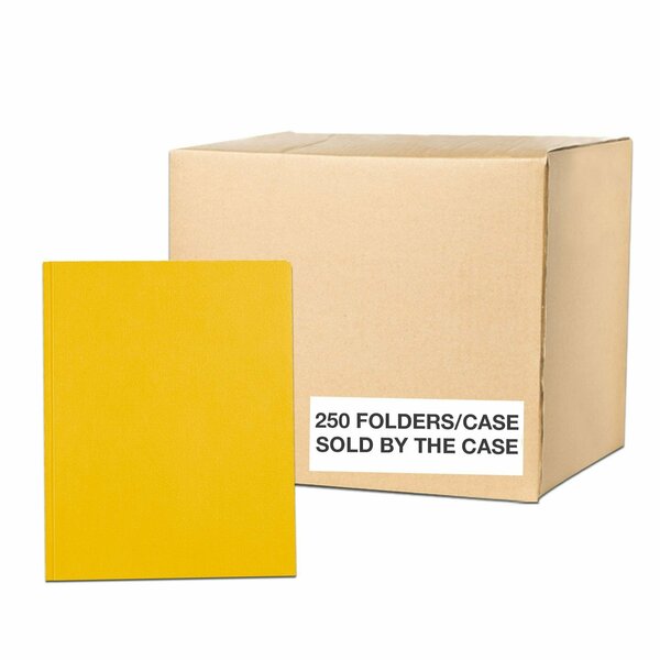 Case of Yellow Pocket Folders w/Prongs, 11.75