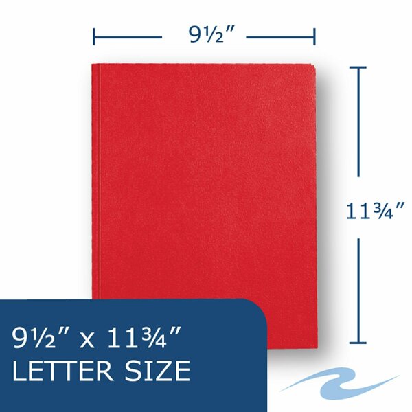 Case of Red Pocket Folders with Prongs, 11.75