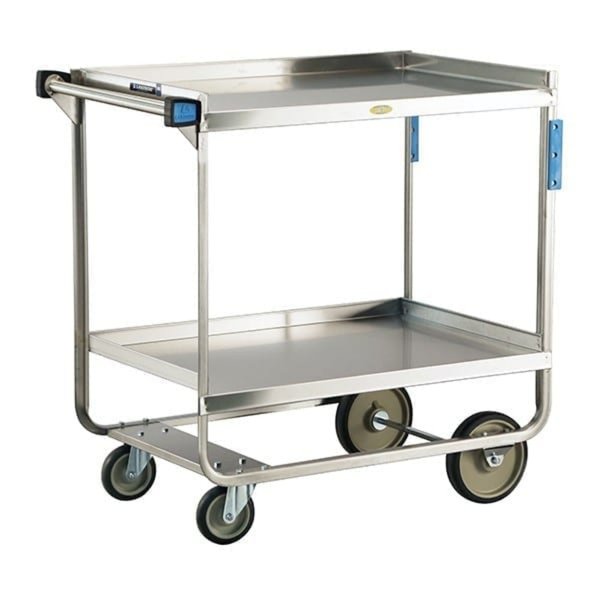 Stainless Steel 2 Shelf Utility Cart, 700 lb Capacity, 21