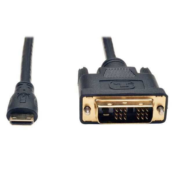 Mini HDMI to DVI Cable, DVI-D M/M, 10ft
