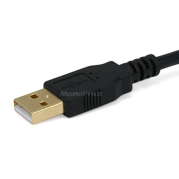 USB 2.0 Cable, 1.5 ft.L, Black
