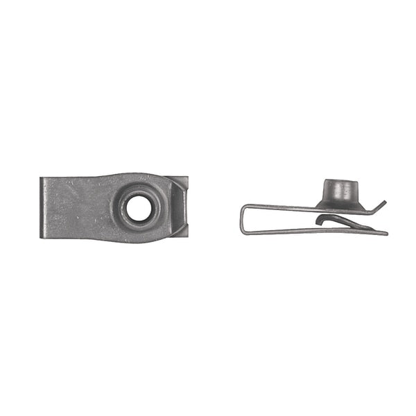 Blk Long Extruded U Nuts 1/4