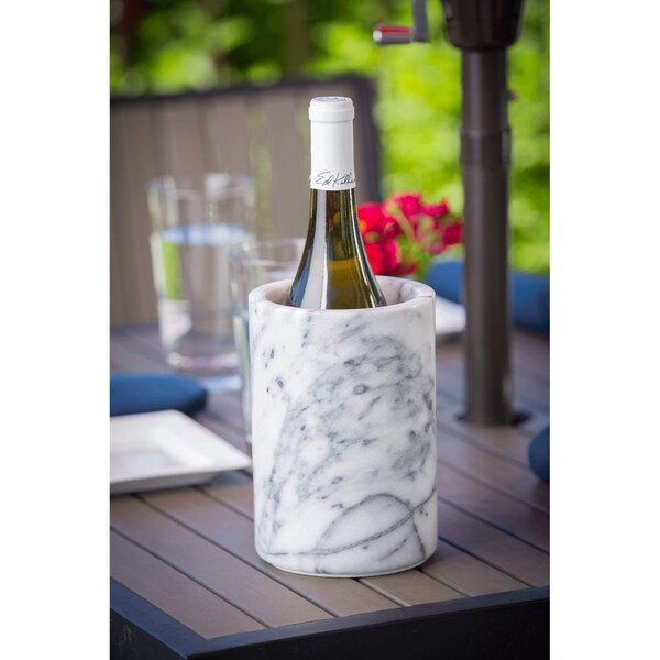 Marble Wine Server, White, 5 DiaX7