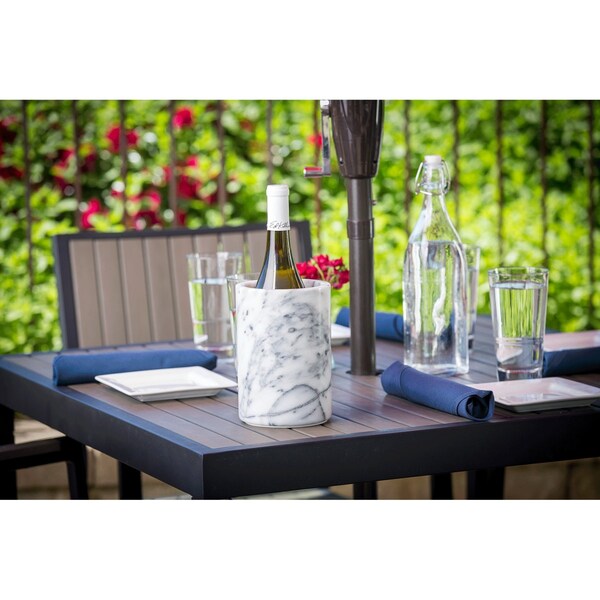 Marble Wine Server, White, 5 DiaX7