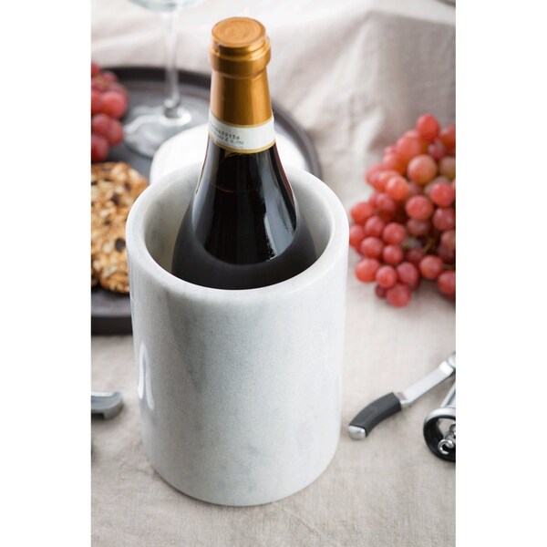 Marble Wine Server, White, 5 DiaX7