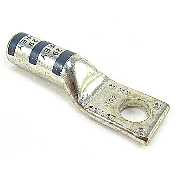 Compression Lug, Long, 4 Awg, L1.7 In, Gy