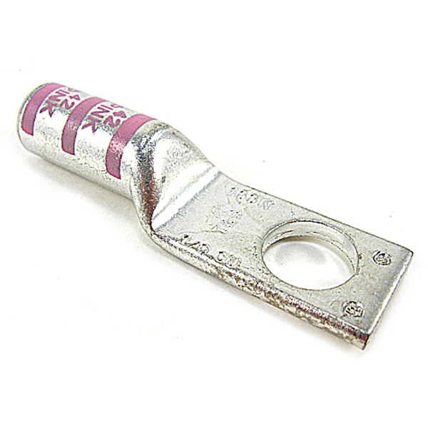 Compression Lug, 1/0 Awg, Color Code Pink