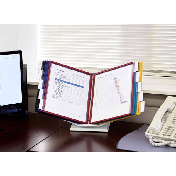 Rotating Desk/Wall Ref Sys, 10 Pnls, Asst
