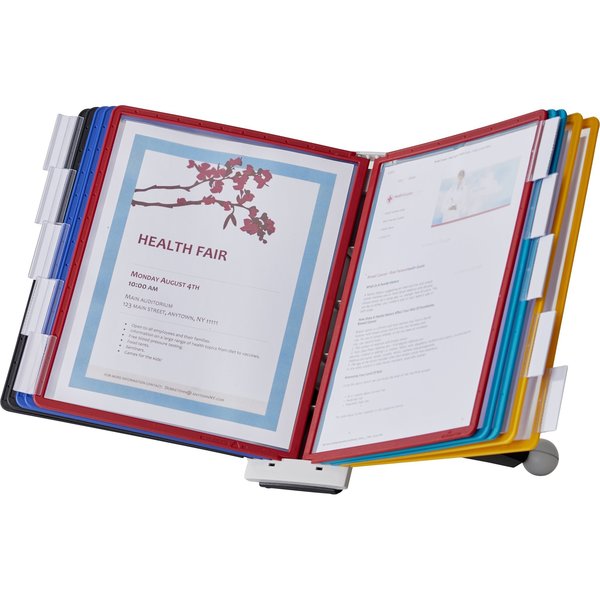 Desk Ref Sys, 10 Panels, Assorted Colors
