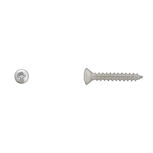 Sheet Metal Screw, #10 x 1-1/4 in, Zinc Plated Oval Head Phillips Drive
