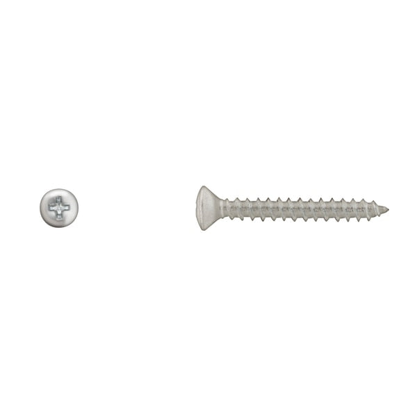 Sheet Metal Screw, #10 x 1-1/2 in, Zinc Plated Oval Head Phillips Drive