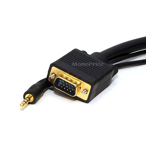 CPU Cord, SVGA/3.5mm Stereo M to M, 25ft