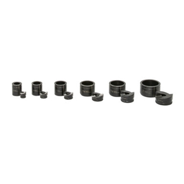 12 Piece Knockout Punch Set, 10 ga Mild Steel or 12 ga Stainless Steel