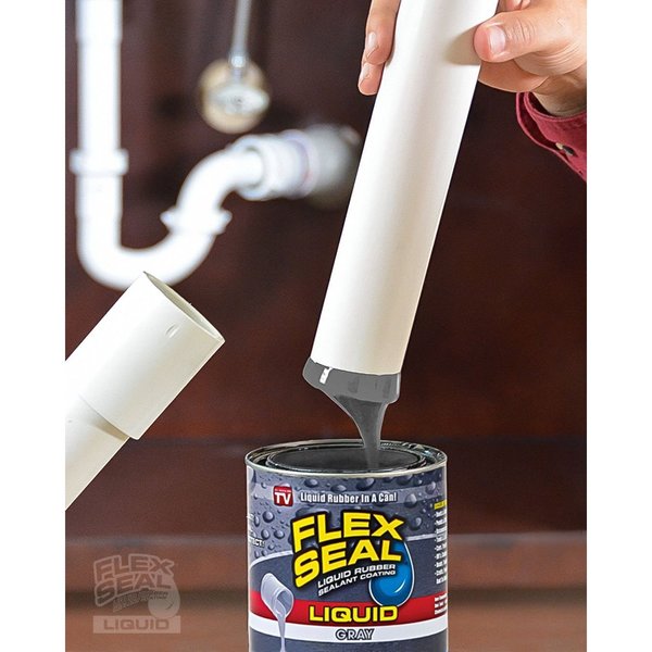 Leak Sealer, 32 oz, Rubber Base, Gray