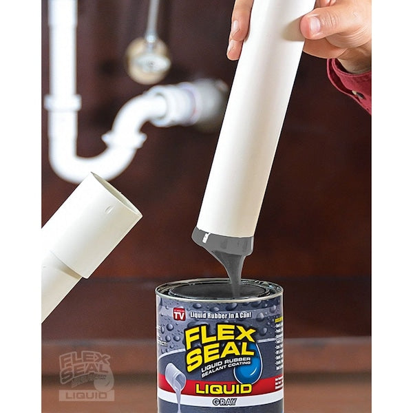 Leak Sealer, 16 oz, Rubber Base, Gray