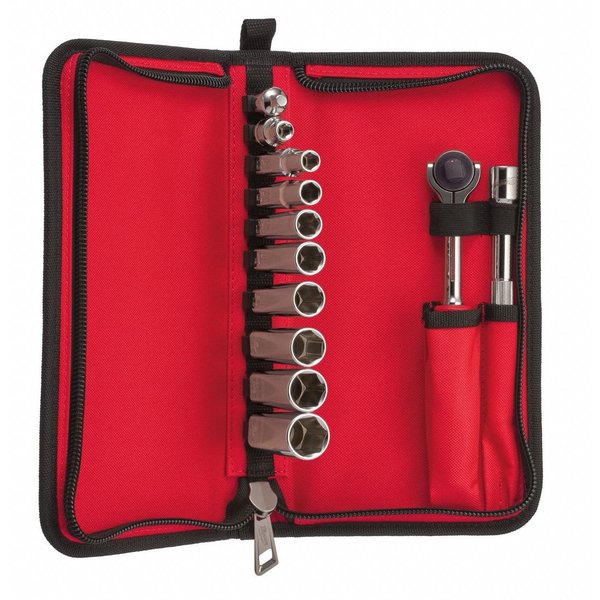 12 pc. 3/8 in. Drive SAE Ratchet and Socket Set with FOUR FLAT Sides