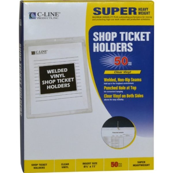 Shop Ticket Holder, Clear, 8.5 x 11