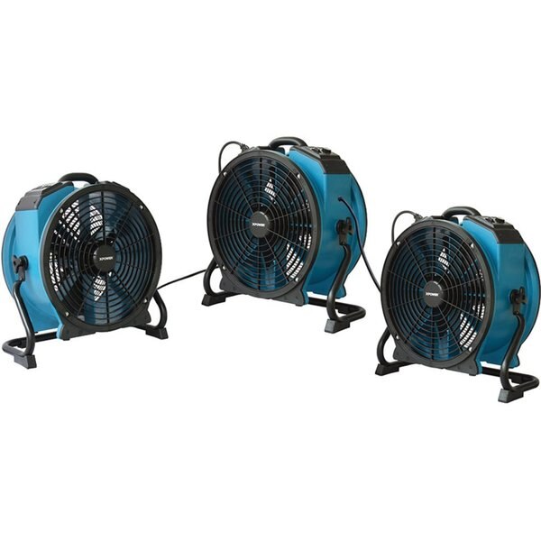 Axial Fan, 1/3HP, Timer, Power Outlets, 115, 3600 cfm, 9.8 W.