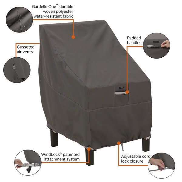 Ravenna Standard Patio Chair Cover, Grey, 31