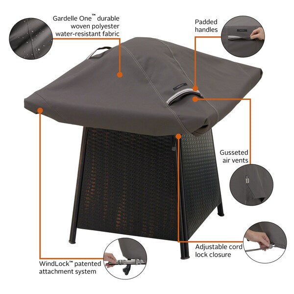 Fire Pit Cover, Cover, Sqr. Fire Pit, Grey