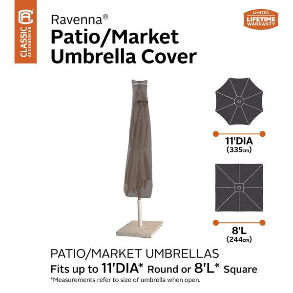 Ravenna Patio Umbrella Cover, Grey, 23.5