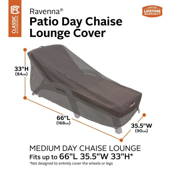 Ravenna Medium Patio Day Chaise Lounge Cover, 68