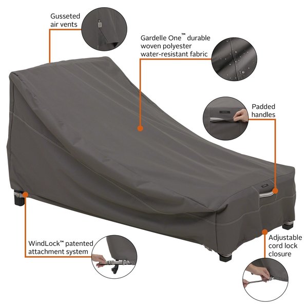 Ravenna Large Patio Day Chaise Lounge Cover Cover, 80
