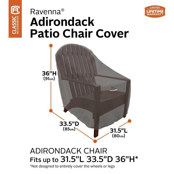 Ravenna Cover, Chair, Adirondack, Grey, 36