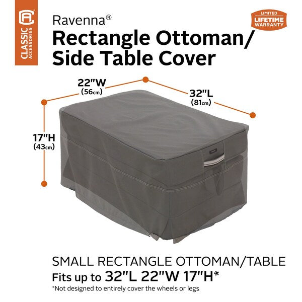 Ravenna Small Rectangle Ottoman/Table Cover, 32