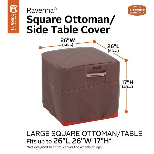 Ravenna Large Square Patio Ottoman/Table Cover, 28