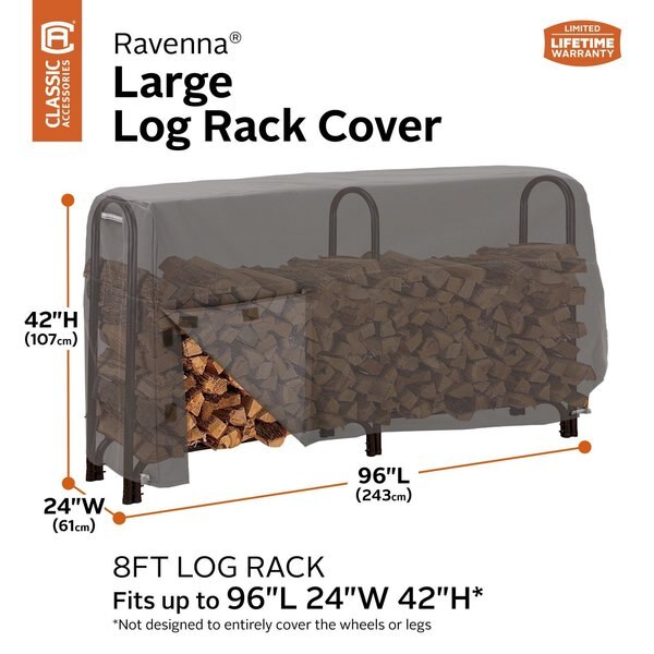 Ravenna Rack Log Cover, 8 ft, 98