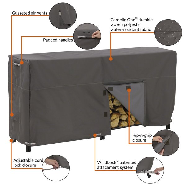 Ravenna Rack Log Cover, 8 ft, 98