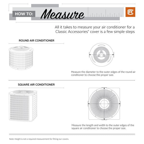 Ravenna Round Air Conditioner Cover, Grey, 34