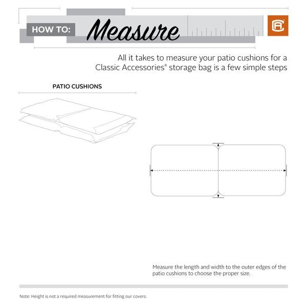 Patio Cushion/Cover Storage Bag, Grey
