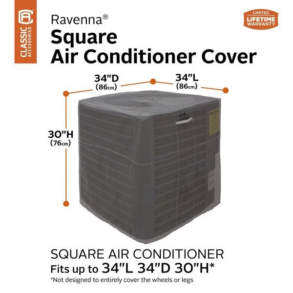 Square Air Conditioner Cover, Grey
