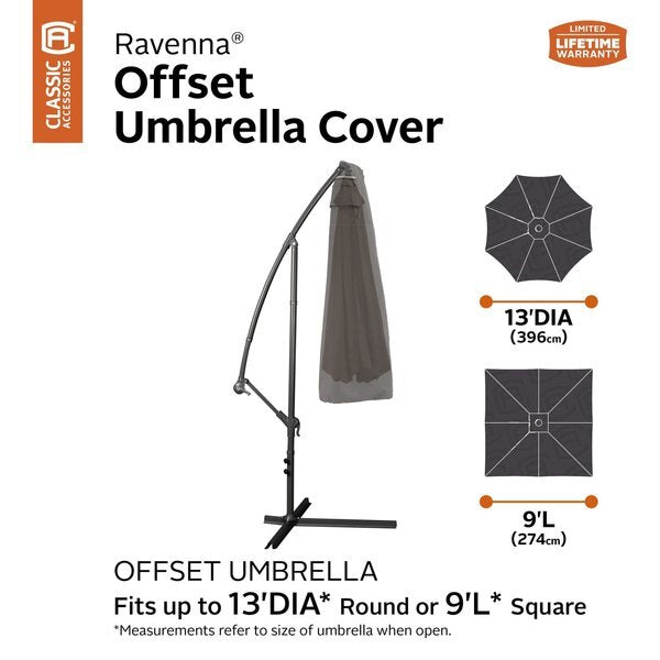 Cover, Offset Patio Umbrella, Canopy, Grey