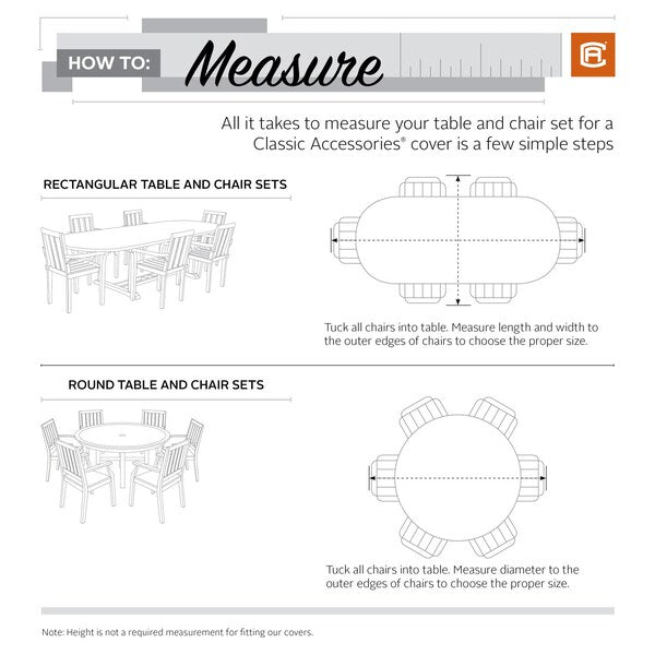 Ravenna Bistro Patio Table/Chair Set Cover, Grey, 82