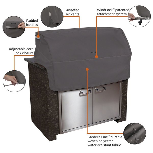 Built In Grill Top Cover, X-Small, Grey