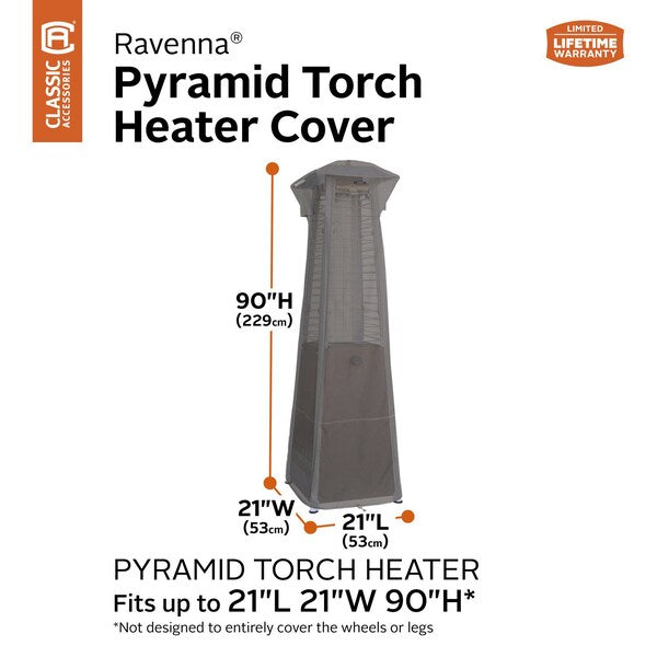 Ravenna Cover, Pyramid Torch, Patio Heater, Grey, 22