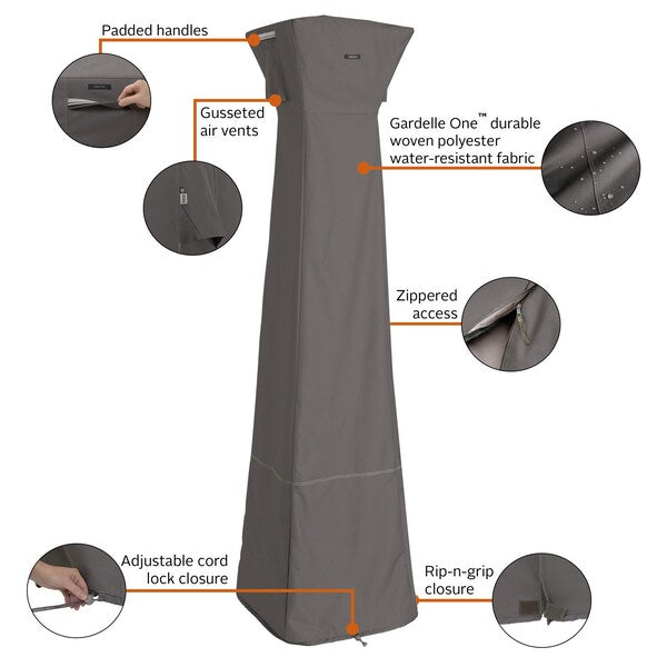 Ravenna Cover, Pyramid Torch, Patio Heater, Grey, 22