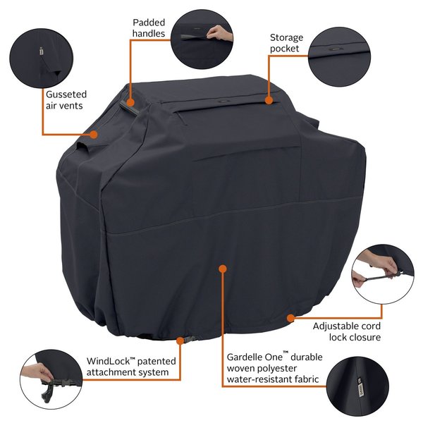 BBQ Grill Cover, X-Large, Black